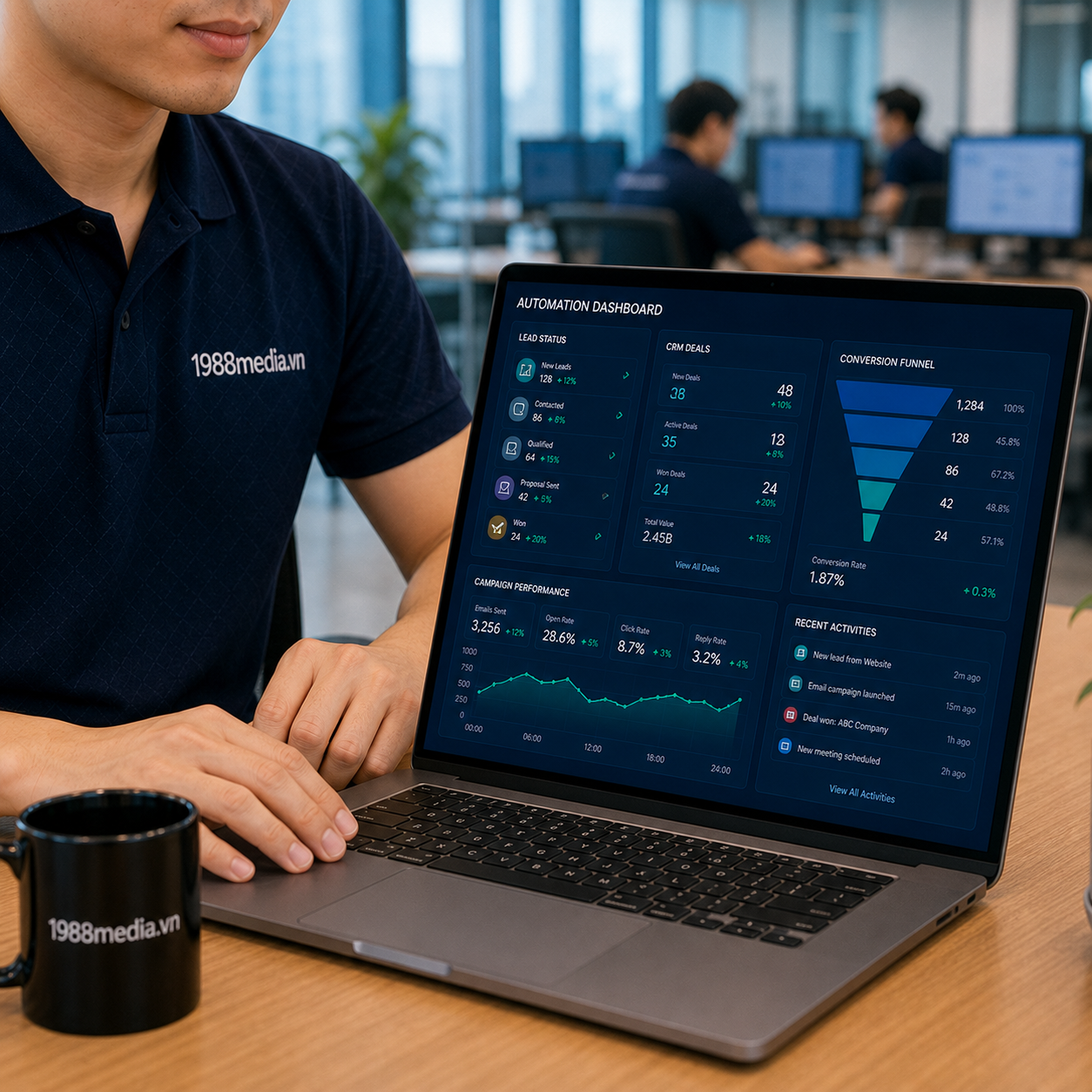 Quy trình tự động hóa lead từ Facebook/Zalo/Website về CRM bằng n8n 7 Trạng thái lead khi được đồng bộ tự động về CRM