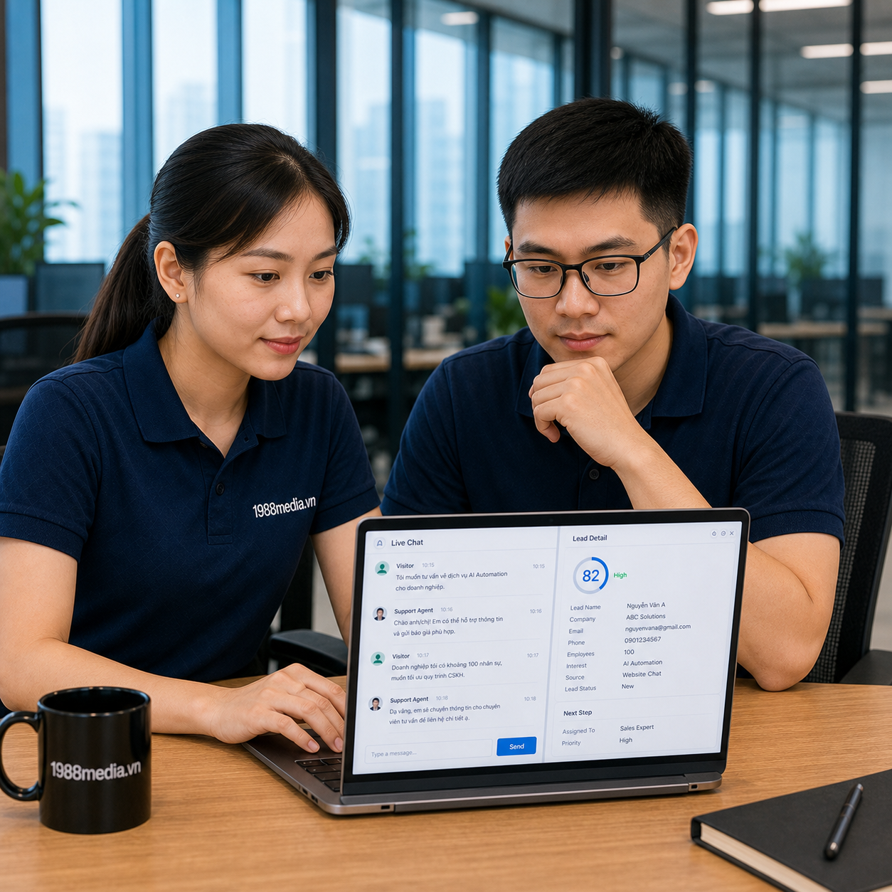 Chatbot AI đồng bộ dữ liệu hội thoại với CRM